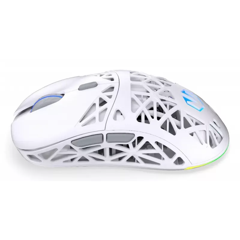 Wireless gaming mouse ENDORFY LIV Onyx White — Bluetooth/2.4GHz, 12000 DPI, ambidextrous, aRGB illumination, 6 buttons, USB-A/USB-C cable