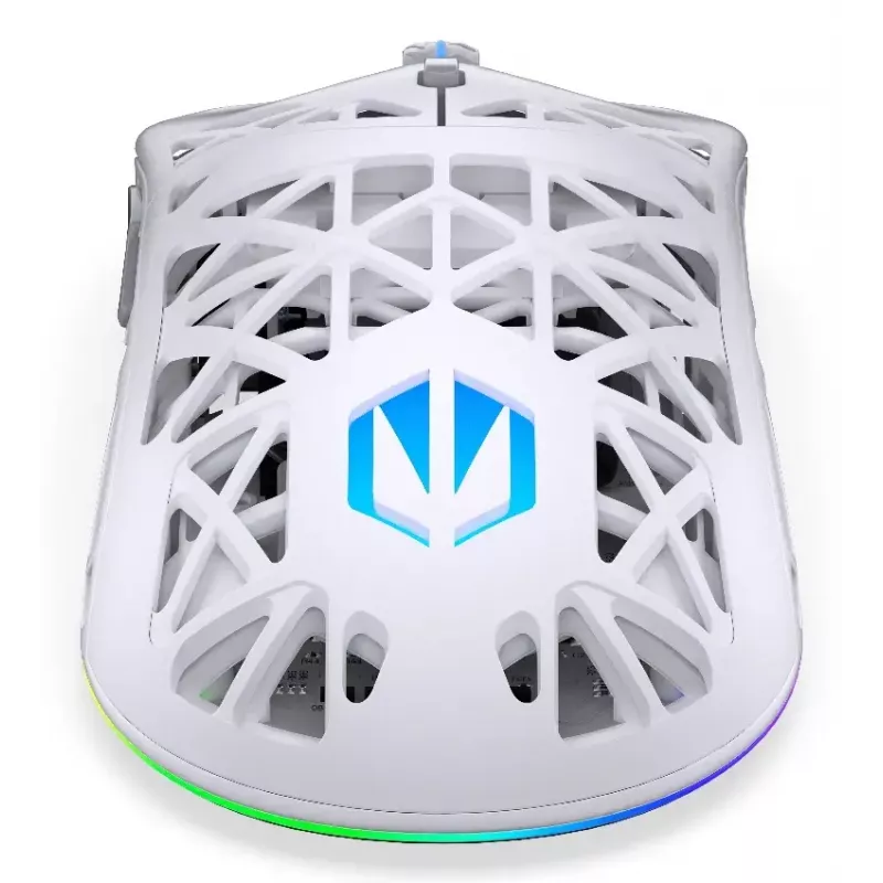 Wireless gaming mouse ENDORFY LIV Onyx White — Bluetooth/2.4GHz, 12000 DPI, ambidextrous, aRGB illumination, 6 buttons, USB-A/USB-C cable