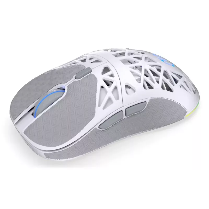 Wireless gaming mouse ENDORFY LIV Onyx White — Bluetooth/2.4GHz, 12000 DPI, ambidextrous, aRGB illumination, 6 buttons, USB-A/USB-C cable