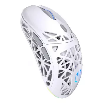 Wireless gaming mouse ENDORFY LIV Onyx White — Bluetooth/2.4GHz, 12000 DPI, ambidextrous, aRGB illumination, 6 buttons, USB-A/USB-C cable