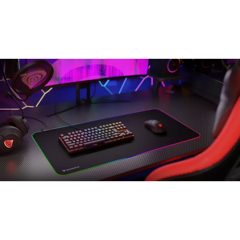 GENESIS Boron 500 XXL RGB Gaming mouse pad Black
