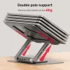 Laptop stand Unitek D1109A — aluminium adjustable stand with USB-C hub, HDMI, Gigabit Ethernet (fits 14 inch–17 inch)