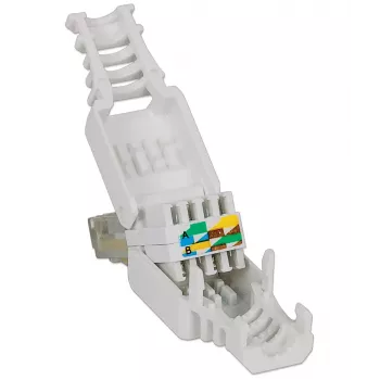 Intellinet RJ45 Modular Plug, Toolless Connector, Cat5/5e/6, 22-26 AWG solid and stranded UTP cables