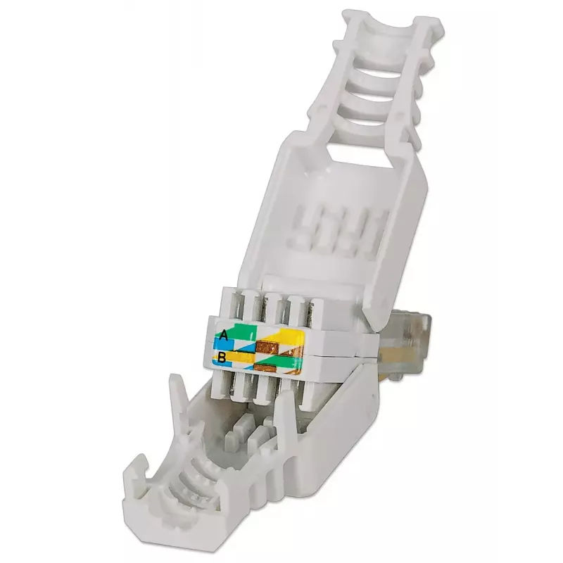 Intellinet RJ45 Modular Plug, Toolless Connector, Cat5/5e/6, 22-26 AWG solid and stranded UTP cables