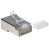 Intellinet RJ45 Modular Plugs Pro Line, Cat6, STP, 3-prong, for solid and stranded wire, 50 µ gold-plated contacts, 90 pack