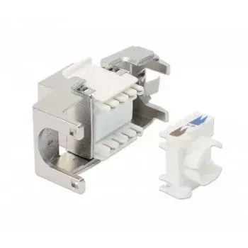 Intellinet Cat8.1 40G Shielded Toolless Keystone Jack RJ-45 Silver