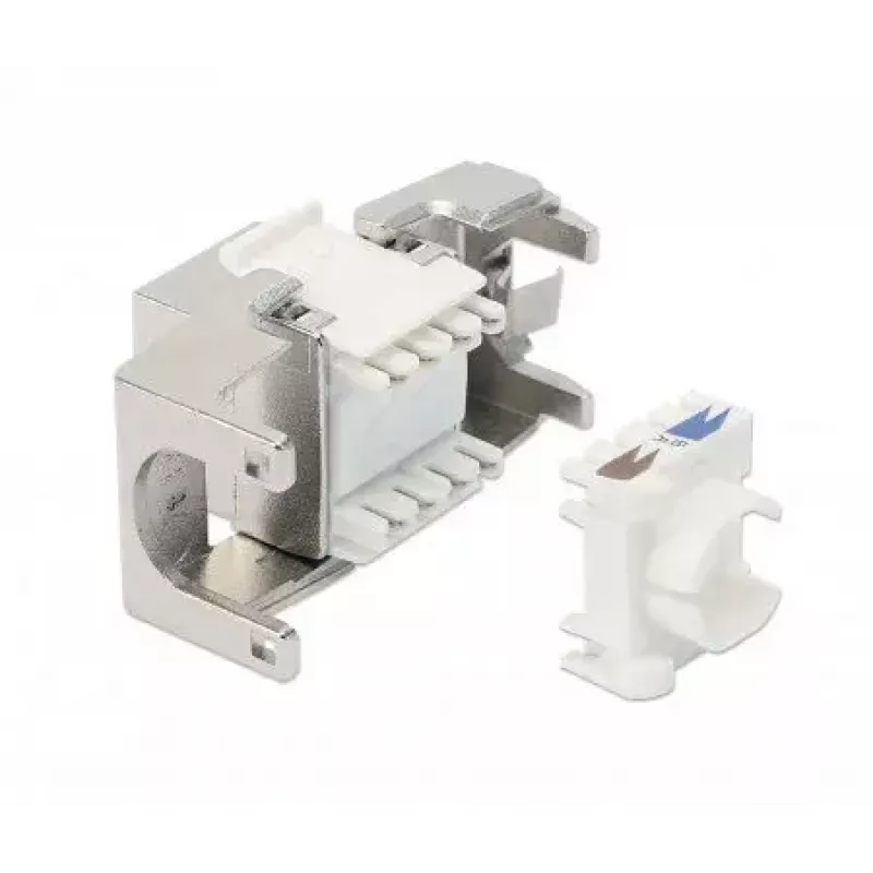 Intellinet Cat8.1 40G Shielded Toolless Keystone Jack RJ-45 Silver