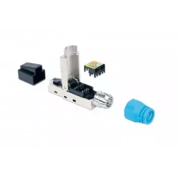 Intellinet Cat8.1 40G Shielded Toolless RJ45 Modular Plug Blue Male