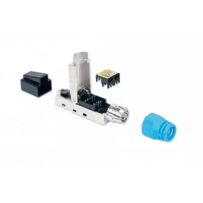 Intellinet Cat8.1 40G Shielded Toolless RJ45 Modular Plug Blue Male