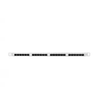 Patch panel LANBERG PPU6-0024-S, 24‑port Cat6, metal, 0.5U, 440×22.3×99 mm