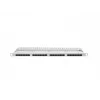Patch panel LANBERG PPU6-0024-S, 24‑port Cat6, metal, 0.5U, 440×22.3×99 mm