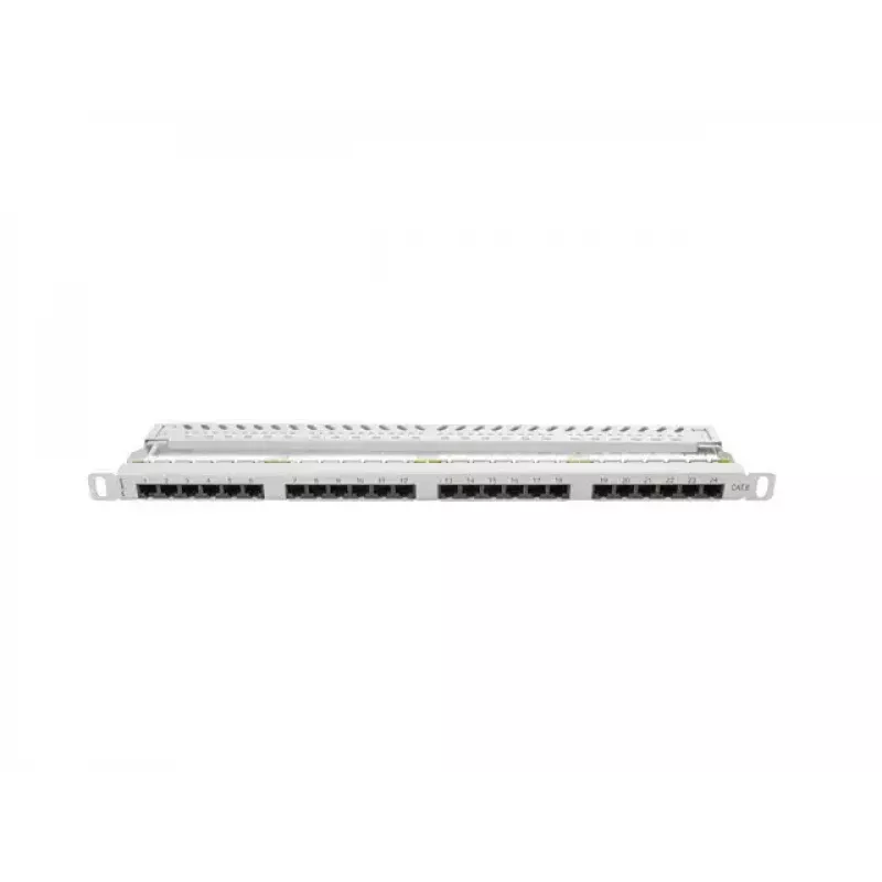 Patch panel LANBERG PPU6-0024-S, 24‑port Cat6, metal, 0.5U, 440×22.3×99 mm
