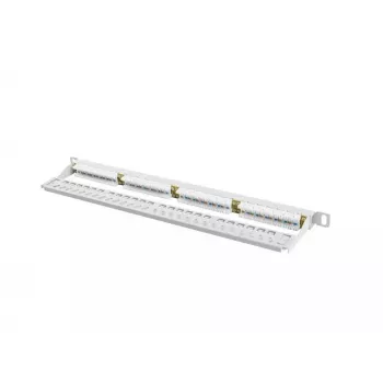 Patch panel LANBERG PPU6-0024-S, 24‑port Cat6, metal, 0.5U, 440×22.3×99 mm