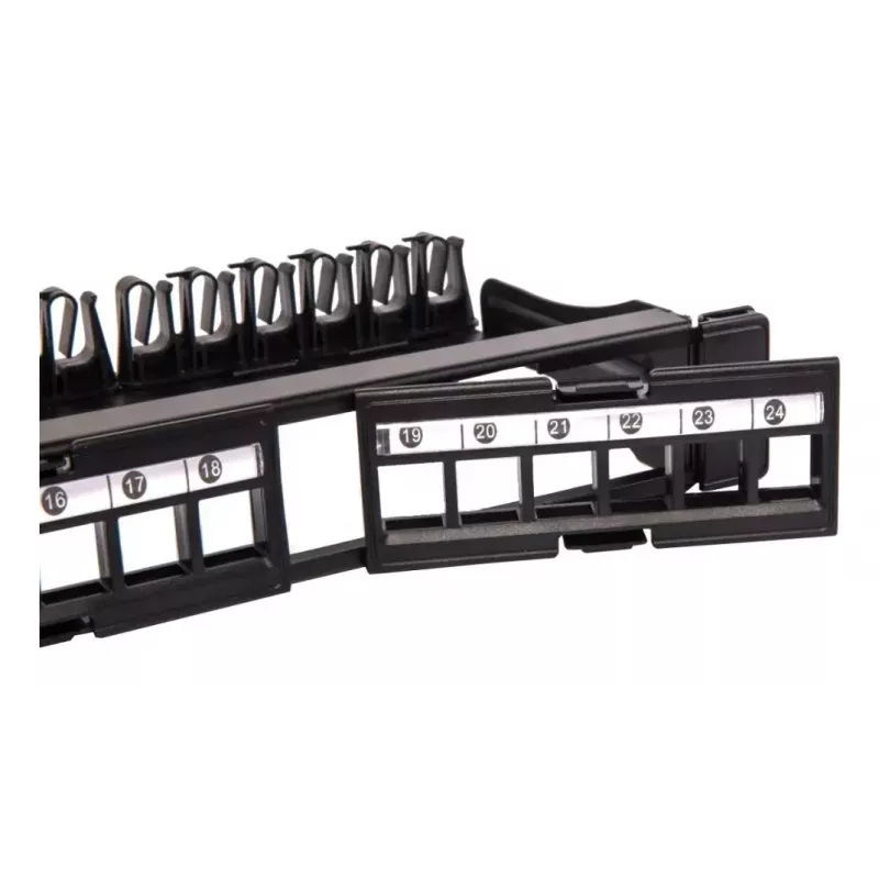 Techly Modular Patch Panel 24 Places UTP with Removable Modules 1 Unit Black
