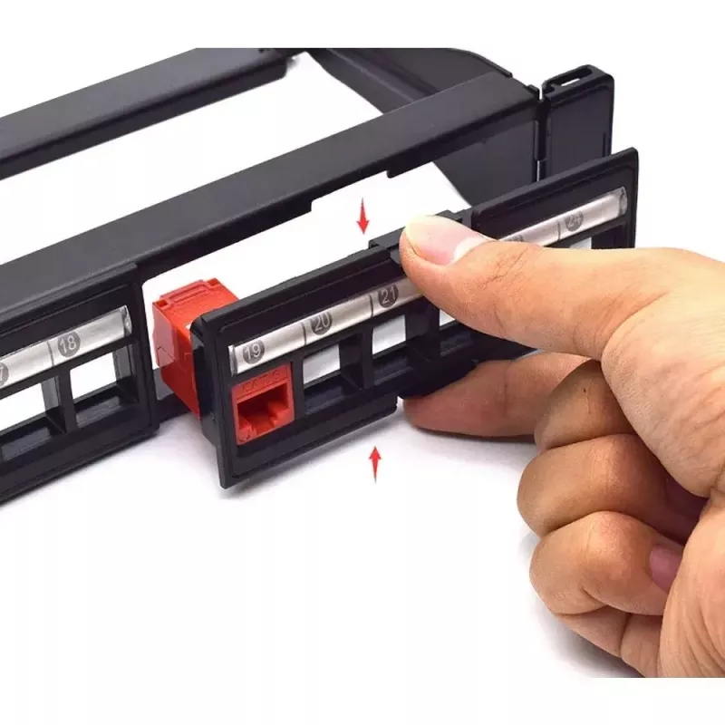 Techly Modular Patch Panel 24 Places UTP with Removable Modules 1 Unit Black