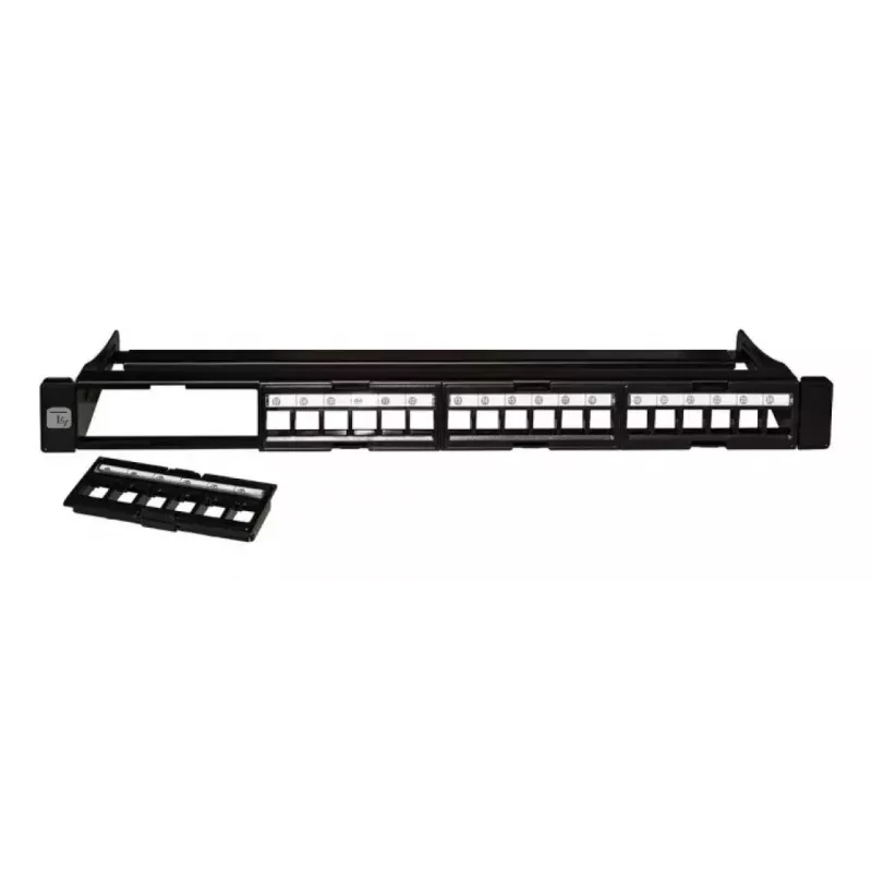 Techly Modular Patch Panel 24 Places UTP with Removable Modules 1 Unit Black