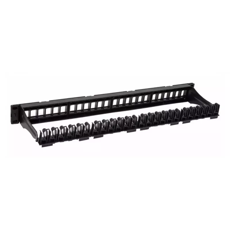Techly Modular Patch Panel 24 Places UTP with Removable Modules 1 Unit Black