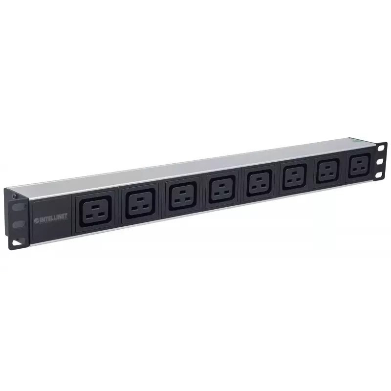 Intellinet 19 inch 1U Rackmount 8-Output C19 Power Distribution Unit (PDU) With Removable Power Cable and Rear C20 Input