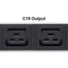 Intellinet 19 inch 1U Rackmount 8-Output C19 Power Distribution Unit (PDU) With Removable Power Cable and Rear C20 Input