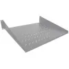 Intellinet 19 inch Cantilever Shelf, 2U, 2-Point Front Mount, 400mm Depth, Vented, Max 25kg, Grey, Three Year Warranty
