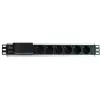Techly I-CASE STRIP-16SH power distribution unit (PDU) 6 AC outlet(s) 1.5U Black, Silver