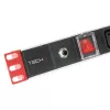 Power bar Techly Rack 19 inch Power Strip 1U 8 Outlets C13
