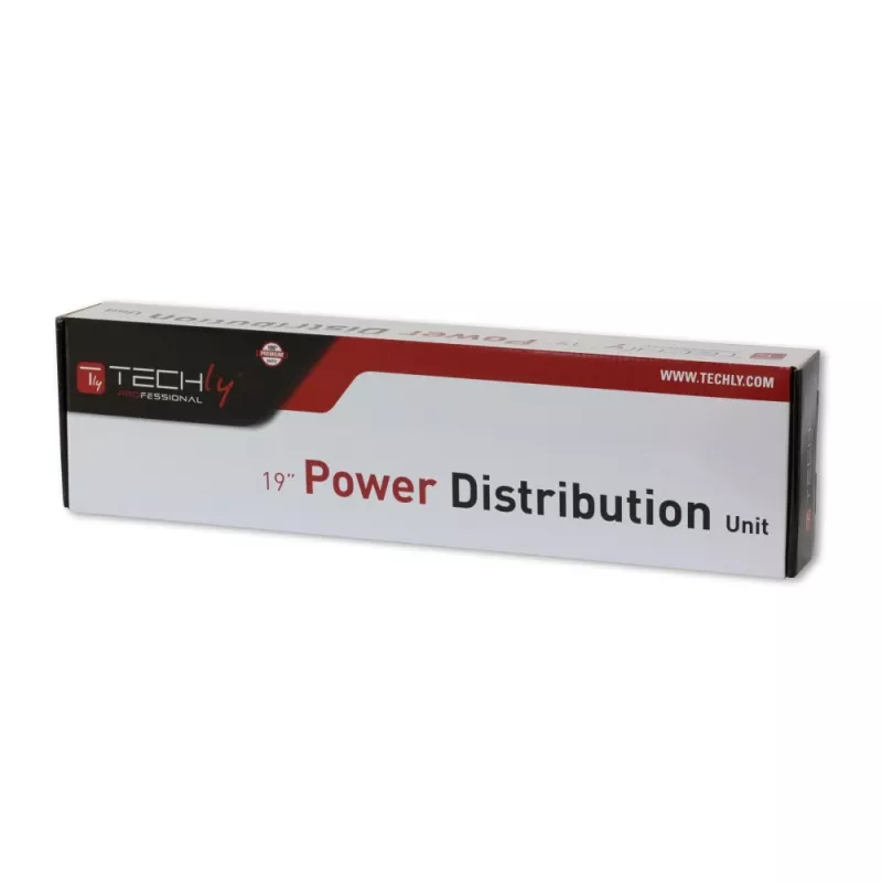 Techly I-CASE STRIP-18C20 power distribution unit (PDU) 8 AC outlet(s) 1U Black, Red