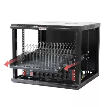 Rack shelf Techly I-CABINET-TRAY14BK Black 4U 19 inch