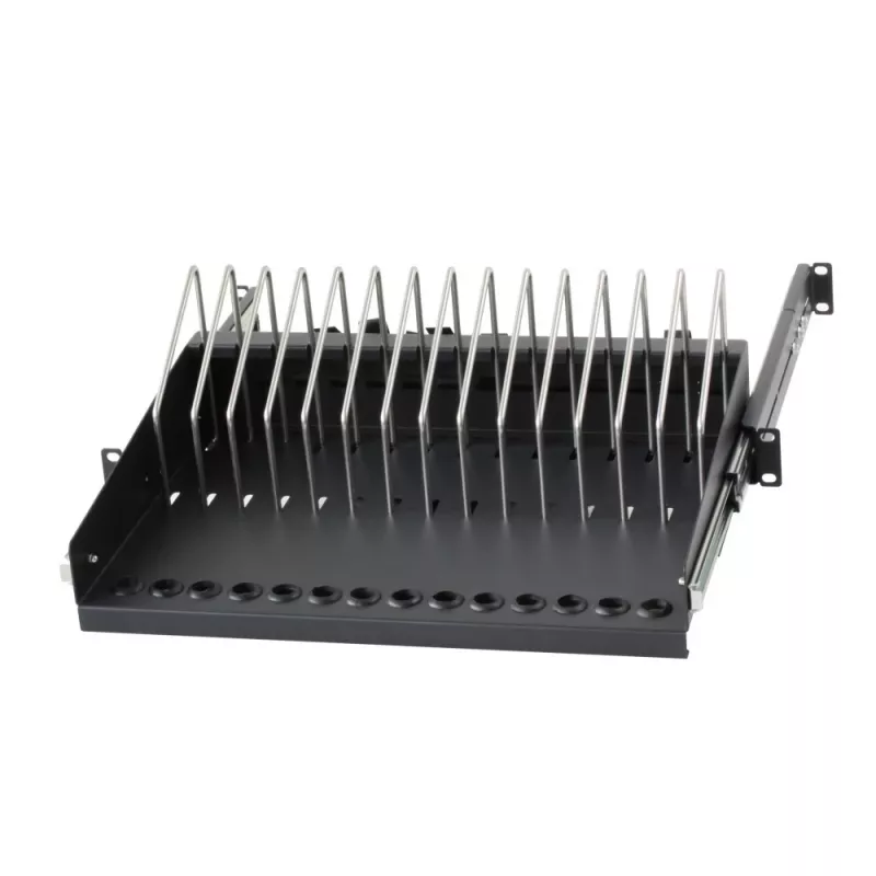 Rack shelf Techly I-CABINET-TRAY14BK Black 4U 19 inch
