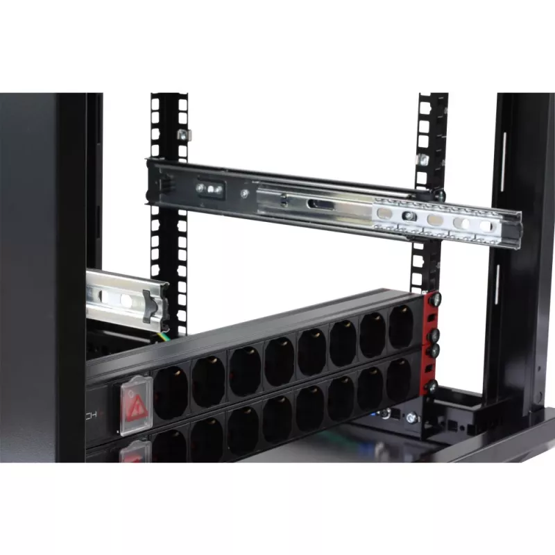Rack shelf Techly I-CABINET-TRAY14BK Black 4U 19 inch