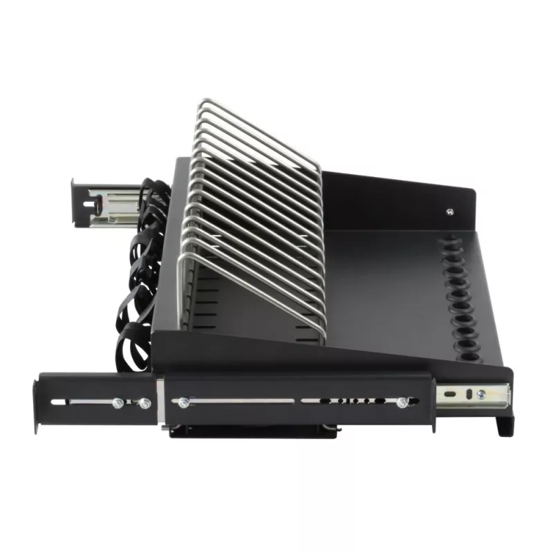 Rack shelf Techly I-CABINET-TRAY14BK Black 4U 19 inch