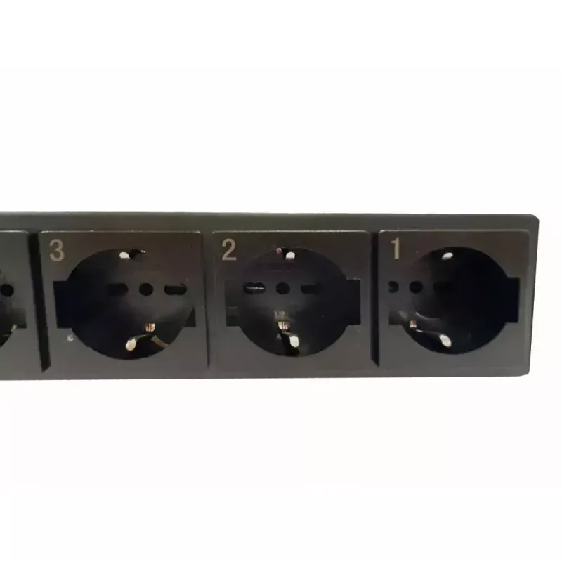 Techly 8 ways 19 inch Rack Power Strip with 8 ON/OFF Switches 1.5U