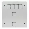 Intellinet Low-Profile 19 inch Wall Mount Cabinet with 4U Horizontal and 2U Vertical Rails Slim, Space-saving Enclosure with Only 170 mm (6.7 in.) Depth, Ideal for AV, Multimedia and Surveillance Applications, Assembled, Gray RAL 7035