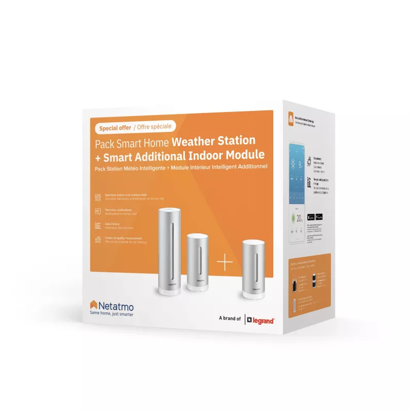 Netatmo Indoor Pack “Smart Home Weather Station + Additional Smart Indoor Module”