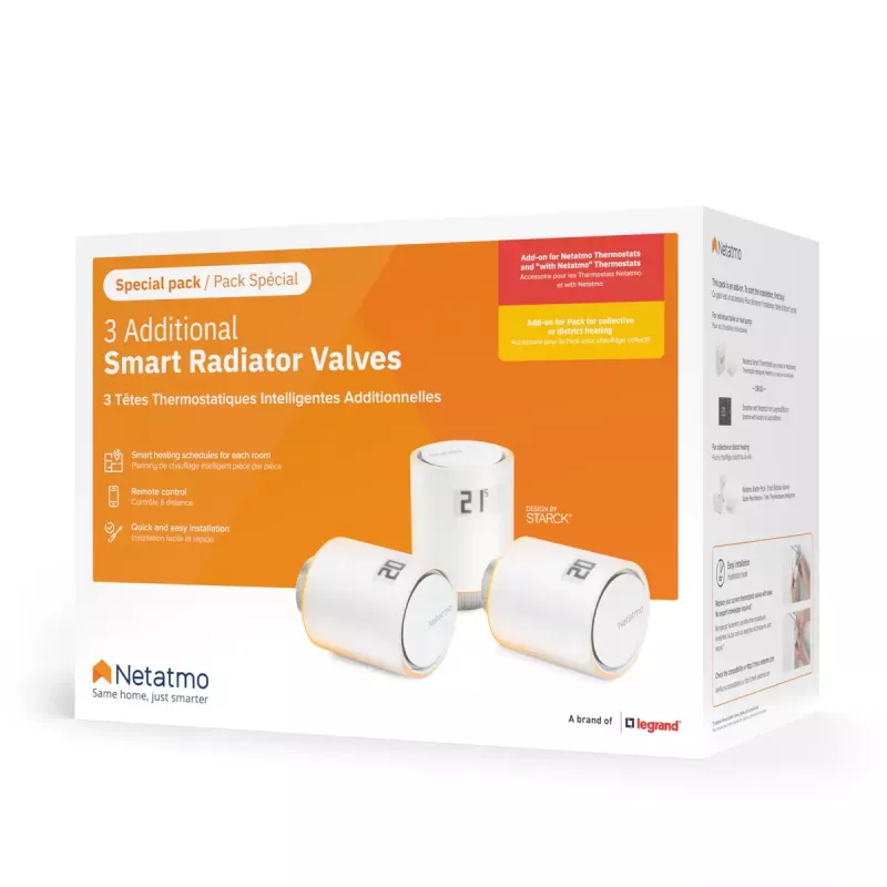 Smart Radiator Valves Netatmo Pack: 3 Additional Smart Radiator Valves