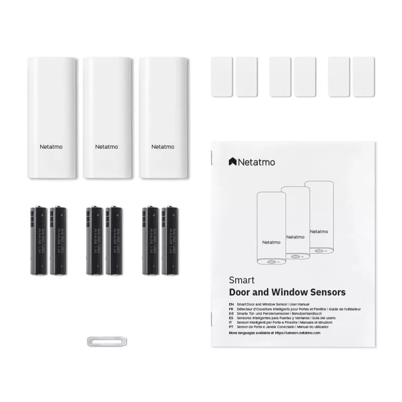 Door/Window Sensor Netatmo DTG-EC wireless weatherproof 3 V (2×AAA), range 80 m, white, set of 3