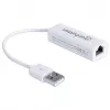 Manhattan USB-A Fast Ethernet Adapter, 10/100 Mbps Network, 480 Mbps (USB 2.0), Hi-Speed USB, RJ45, White, Three Year Warranty