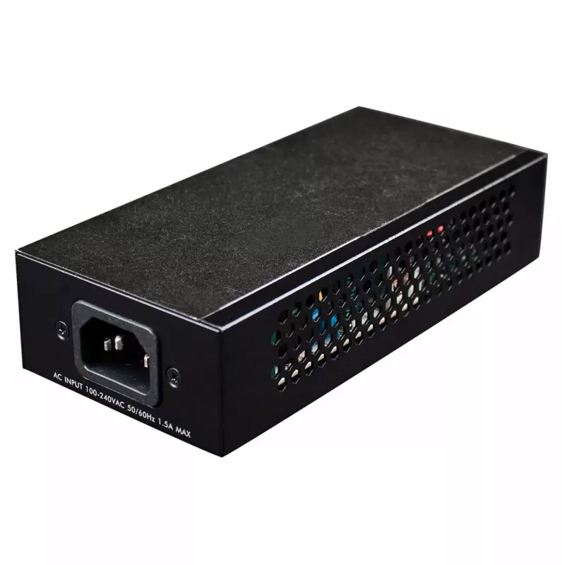 Intellinet Gigabit High-Power PoE+ Injector, 1 x 30 W, IEEE 802.3at/af Power over Ethernet (PoE+/PoE)