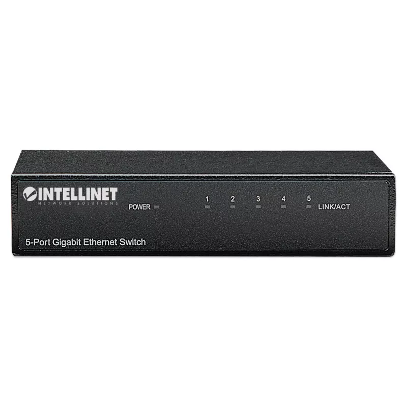 Intellinet 5-Port Gigabit Ethernet Switch, Desktop Size, Metal Housing, IEEE 802.3az (Energy Efficient Ethernet)
