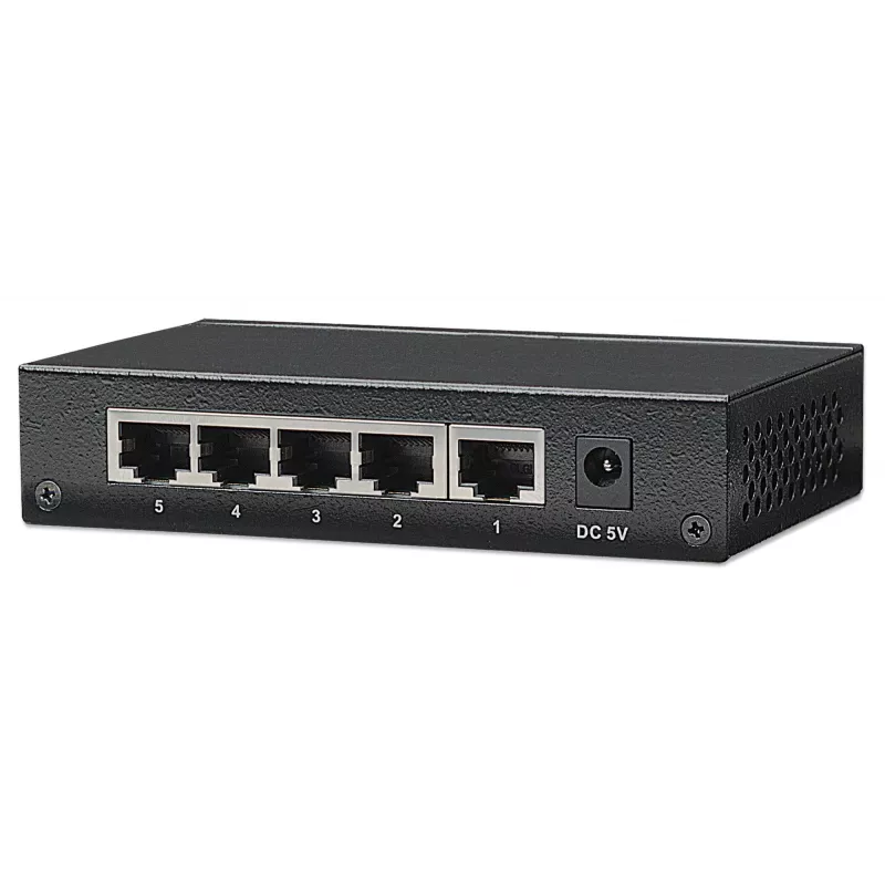 Intellinet 5-Port Gigabit Ethernet Switch, Desktop Size, Metal Housing, IEEE 802.3az (Energy Efficient Ethernet)