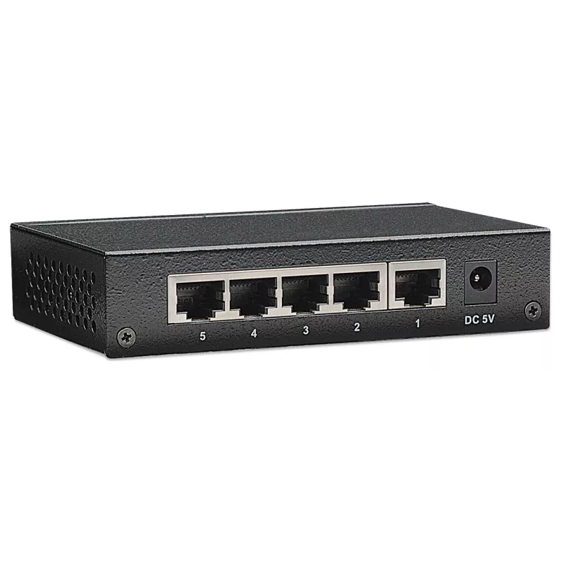 Intellinet 5-Port Gigabit Ethernet Switch, Desktop Size, Metal Housing, IEEE 802.3az (Energy Efficient Ethernet)