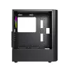 PC case GEMBIRD Fornax 400X Midi Tower Black — ATX, tempered glass, RGB fans, 4x 2.5 inch bays, 2x USB 3.0