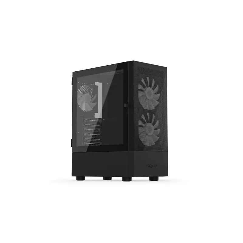 PC case KRUX VAKO KRX0132 ATX black — tempered glass, RGB, supports Mini‑ATX, GPU up to 31 cm, CPU cooler up to 15.9 cm