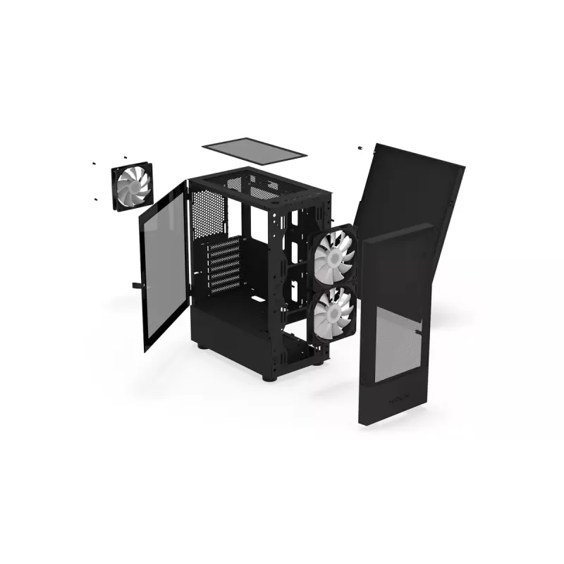 PC case KRUX VAKO KRX0132 ATX black — tempered glass, RGB, supports Mini‑ATX, GPU up to 31 cm, CPU cooler up to 15.9 cm