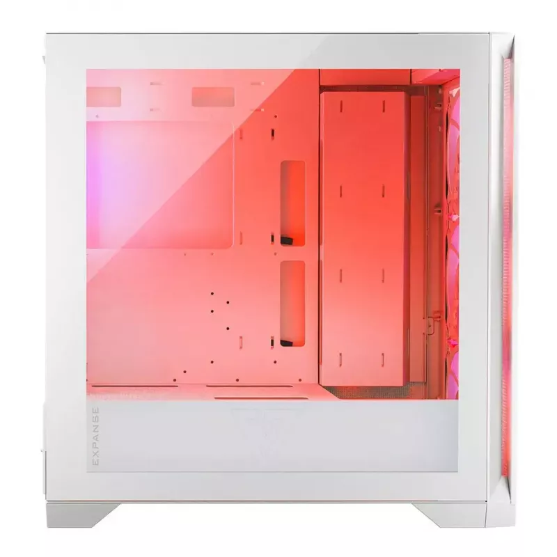 PC Case MODECOM VOLCANO EXPANSE S APEX ARGB Midi Tower White — tempered glass, ARGB, supports micro ATX, GPU up to 430 mm