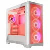 PC Case MODECOM VOLCANO EXPANSE S APEX ARGB Midi Tower White — tempered glass, ARGB, supports micro ATX, GPU up to 430 mm