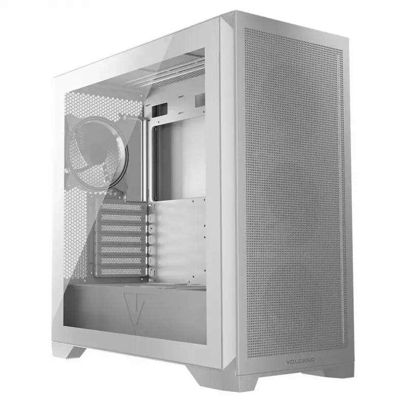 PC Case MODECOM VOLCANO EXPANSE S APEX ARGB Midi Tower White — tempered glass, ARGB, supports micro ATX, GPU up to 430 mm