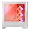 PC Case MODECOM VOLCANO EXPANSE S APEX ARGB Midi Tower White — tempered glass, ARGB, supports micro ATX, GPU up to 430 mm