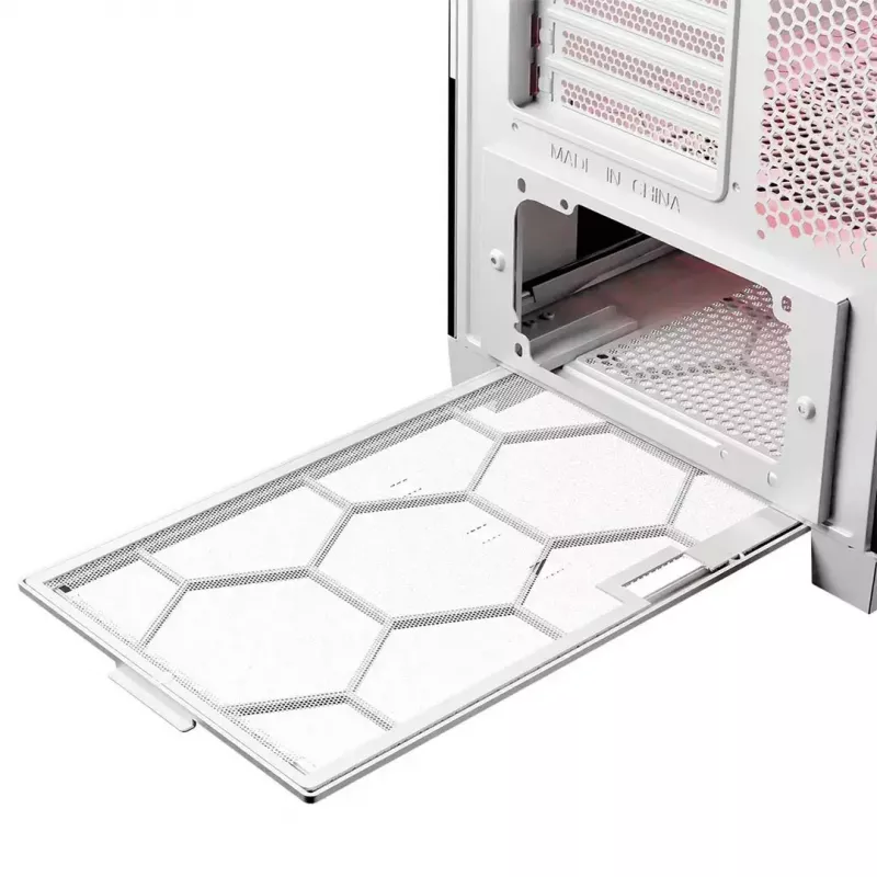 PC Case MODECOM VOLCANO EXPANSE S APEX ARGB Midi Tower White — tempered glass, ARGB, supports micro ATX, GPU up to 430 mm