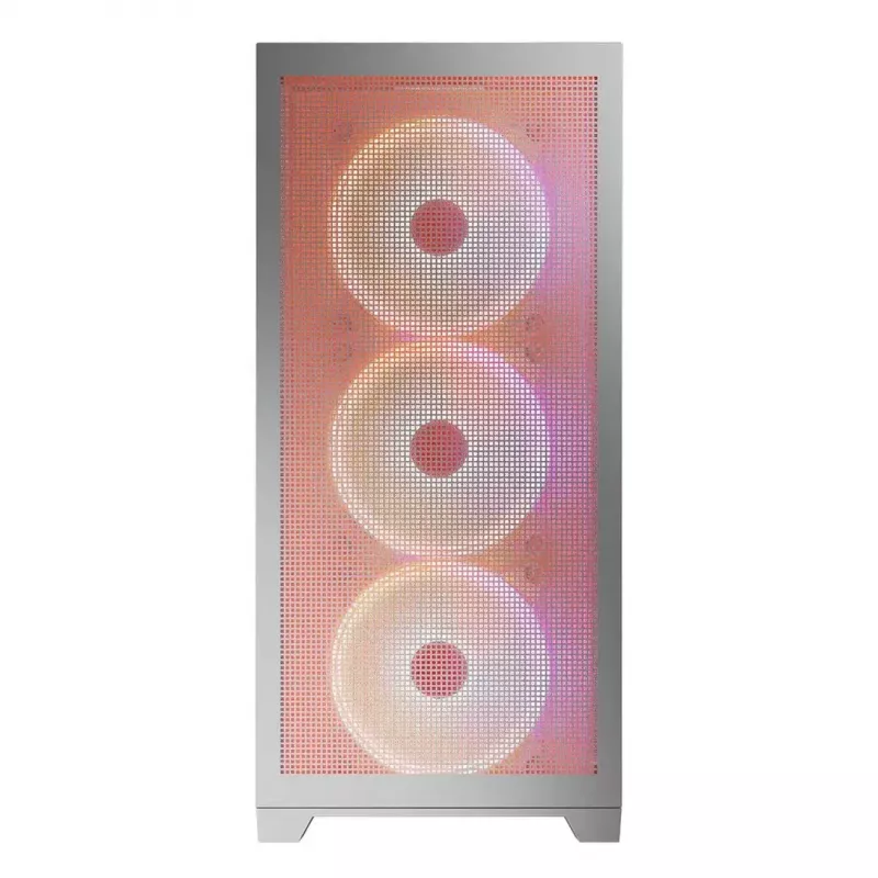 PC Case MODECOM VOLCANO EXPANSE S APEX ARGB Midi Tower White — tempered glass, ARGB, supports micro ATX, GPU up to 430 mm
